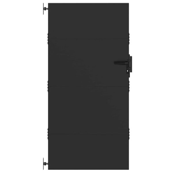 Garden Gate Black 105 x 200 cm Powder-coated steel