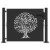 Garden Gate with Lock Black 105 x 100 cm Powder-coated steel