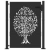 Garden Gate with Lock Black 105 x 125 cm Powder-coated steel
