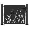 Garden Gate with Lock Black 105 x 100 cm Powder-coated steel