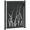 Garden Gate with Lock Black 105 x 150 cm Powder-coated steel