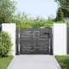 Garden Gate with Lock Black 105 x 100 cm Powder-coated steel