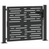 Garden Gate with Lock Black 105 x 100 cm Powder-coated steel
