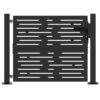 Garden Gate with Lock Black 105 x 100 cm Powder-coated steel