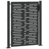 Garden Gate with Lock Black 105 x 125 cm Powder-coated steel