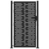 Garden Gate with Lock Black 105 x 175 cm Powder-coated steel