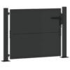 Garden Gate with Lock Black 100 x 100 cm Powder-coated steel