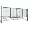 Fence Gate Steel 306x100 cm Green