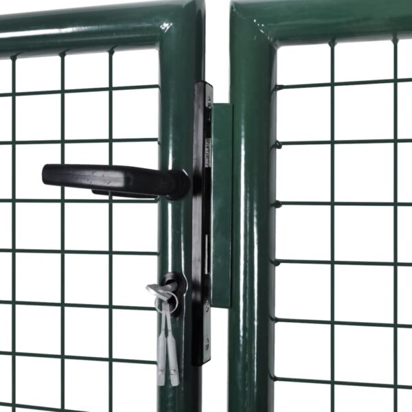 Fence Gate Steel 306x100 cm Green