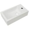 8718475519638_a_en_hd_1.jpg Basin with Faucet Hole Rectangular Ceramic White 46x25.5x12 cm