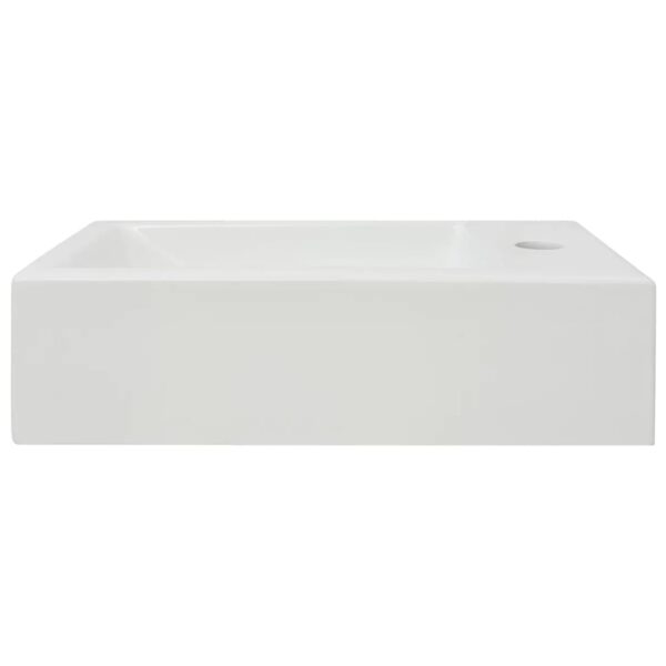 8718475519638_g_en_hd_2.jpg Basin with Faucet Hole Rectangular Ceramic White 46x25.5x12 cm