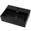 8718475589075_a_en_hd_1.jpg Basin with Faucet Hole Ceramic Black 51.5x38.5x15 cm