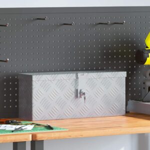 Aluminium Box 48.5x14x20 cm Silver