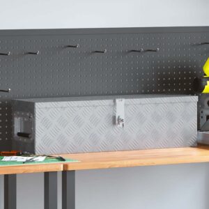 Aluminium Box 80.5x22x22 cm Silver