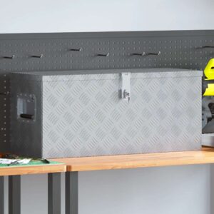 Aluminium Box 80x30x35 cm Silver