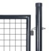 Mesh Garden Gate Galvanised Steel 100x100 cm Grey
