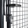 Mesh Garden Gate Galvanised Steel 100x100 cm Grey