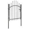 Garden Gate Steel 1x1.5 m Black