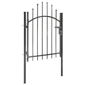 Garden Gate Steel 1x1.5 m Black