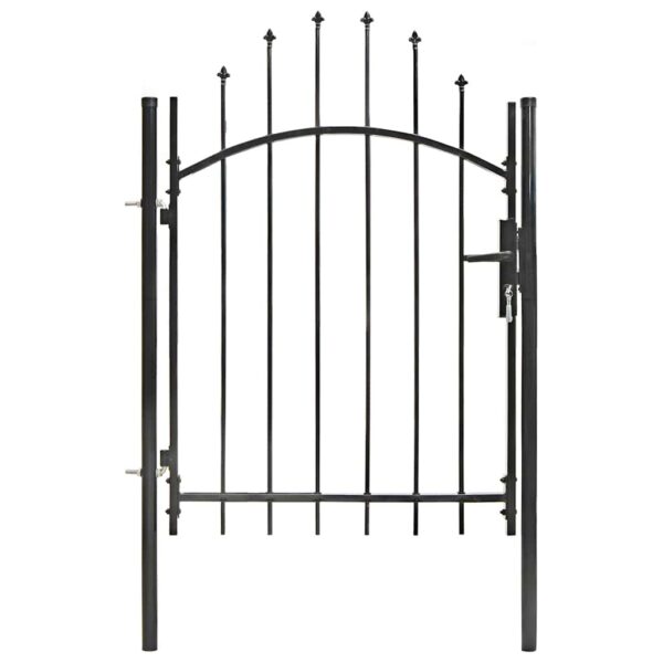 Garden Gate Steel 1x1.5 m Black