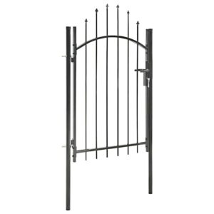 Garden Gate Steel 1x2 m Black