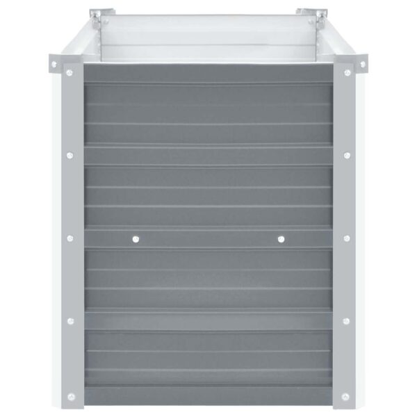 Garden Raised Bed Galvanised Steel 100x40x45 cm Grey