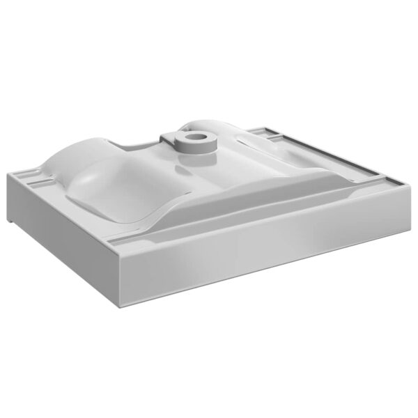 Wash Basin with Overflow 60x46x16 cm Ceramic Silver