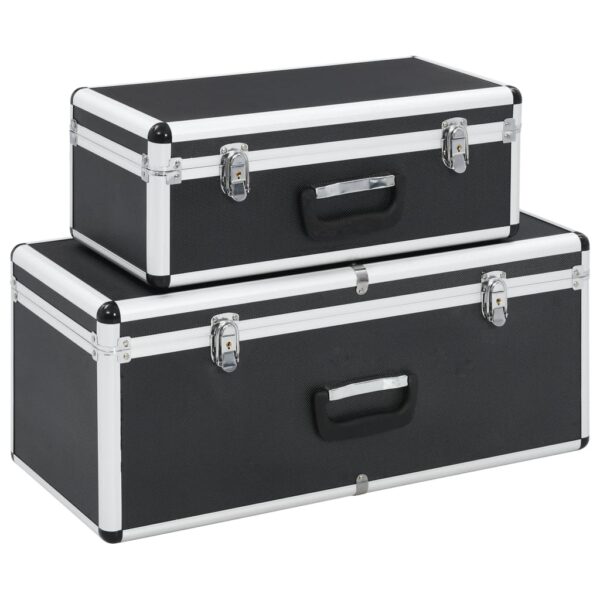 8718475730156_a_en_hd_1.jpg Storage Cases 2 pcs Black Aluminium