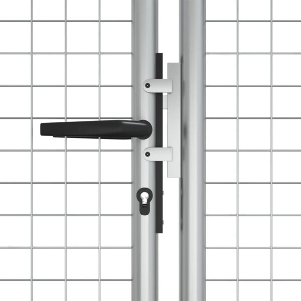 Garden Gate Galvanised Steel 415x125 cm Silver