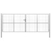 Garden Gate Galvanised Steel 415x150 cm Silver