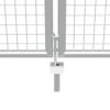 Garden Gate Galvanised Steel 415x150 cm Silver