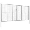 Garden Gate Galvanised Steel 415x175 cm Silver