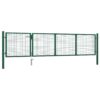 Garden Gate Steel 350x75 cm Green
