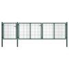 Garden Gate Steel 400x75 cm Green