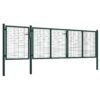 Garden Gate Steel 400x75 cm Green