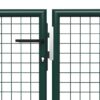 Garden Gate Steel 400x75 cm Green