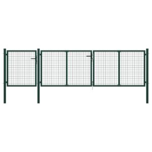 Garden Gate Steel 400x100 cm Green