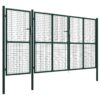 Garden Gate Steel 400x150 cm Green