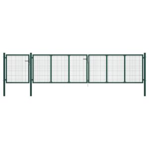 Garden Gate Steel 500x75 cm Green