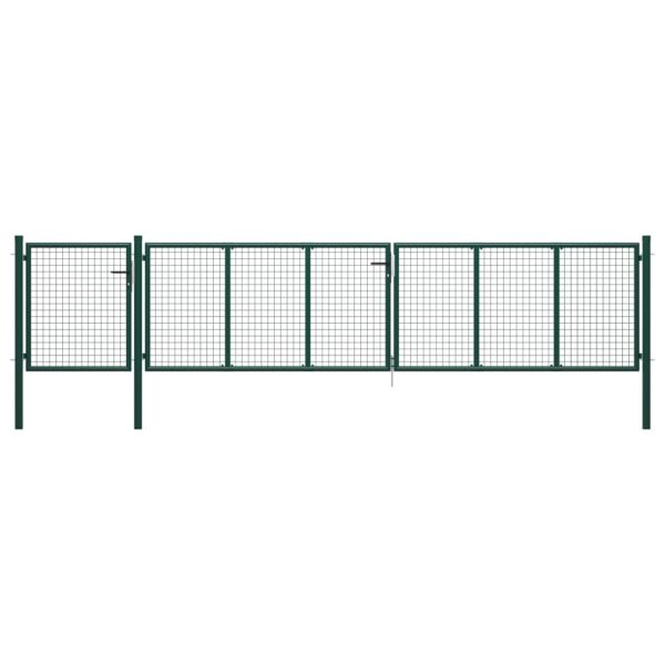 Garden Gate Steel 500x75 cm Green