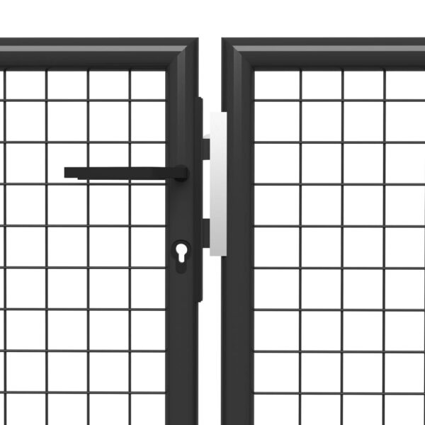 Garden Gate Steel 400x75 cm Anthracite