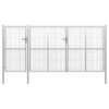 Garden Gate Steel 400x150 cm Silver