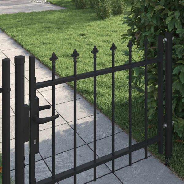 Door Fence Gate with Spear Top 100x75 cm