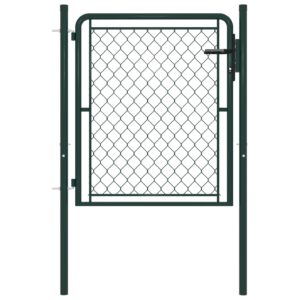 Garden Gate Steel 100x75 cm Green