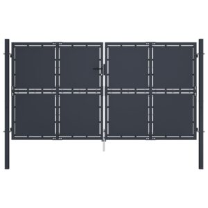 Garden Gate Steel 300x150 cm Anthracite