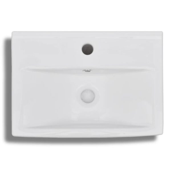 8718475942214_g_en_hd_2.jpg Ceramic Bathroom Sink Basin Faucet/Overflow Hole White Rectangular