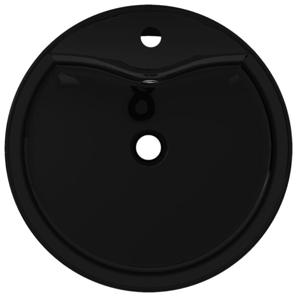 8718475942283_g_en_hd_1.jpg Ceramic Bathroom Sink Basin Faucet/Overflow Hole Black Round