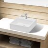 8718475942290_m_en_hd_1.jpg Ceramic Bathroom Sink Basin with Faucet Hole White Square