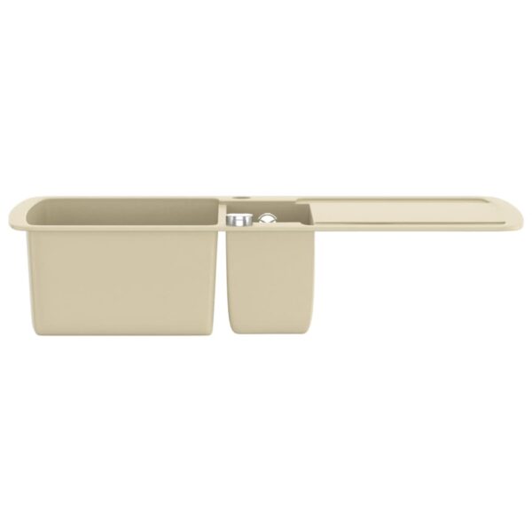 Granite Kitchen Sink Double Basins Beige