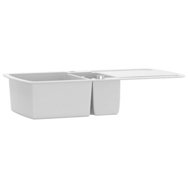 Granite Kitchen Sink Double Basins White